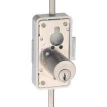 Serrure De Meuble 3 Points Espagnolette 7061 - Cylindre Rond Ø 22 Mm - Axe 20 Mm - Gauche - Junie Gmbh & Co.kg
