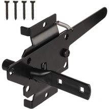 Serrure de porte à colonnes pour clôture en bois - serrure de porte autobloquante robuste pour serrure de sécurité de porte de piscine / jardin,