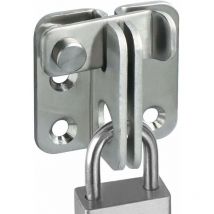 Serrure de porte coulissante cadenas moraillon loquet de porte loquet crochet antivol, finition inox brossé