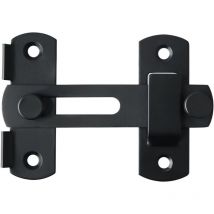 Serrure de porte coulissante, loquet aveugle, serrure de porte battante avec vis pour portes, fenêtres, placards et jardins, finition noir mat en