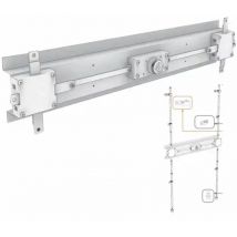 Mottura - Serrure de porte de garage 4 points Argent 850 mm Galvanisé 154 mm 850 mm