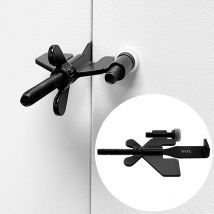 Sunxury - Serrure de porte Portable noire, casier de sécurité pour la maison, verrouillage de voyage pour plus de sécurité et de confidentialité,