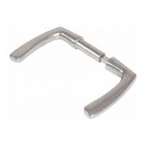 Béquille de porte double argent - Carré 8 mm - Alsace - JPM