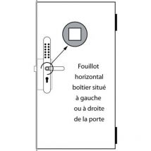 Serrure en applique à relevage de béquille max 70° à code mécanique Keylex Profil main droite Lokod