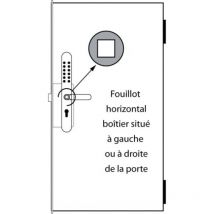 Lokod - Serrure en applique à relevage de béquille max 70° à code mécanique Keylex Profil main gauche