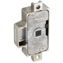 Serrure espagnolette à fouillot carré de 7 - Décor : Nickelé - Hauteur : 55 mm - Epaisseur : 14,5 mm - Largeur boîtier : 39 mm - Sens : Réversible