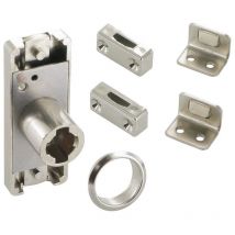 Lehmann - Serrure haute et basse à cylindre - Décor : Nickelé - Sens : Droit