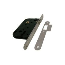 Tesa Sécurité – Serrure bec de cane nickelée MULTIBAT – Coffre en acier, Entraxe 70 mm, Dimensions 77 mm x 50 mm – Cylindre de serrure