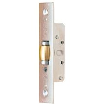 Lince – Loquet battant à mortaise pour portes métalliques – Dimensions : 116 x 24 x 23 mm – Serrure à encastrer – Têtière carrée – Pêne à rouleau 