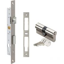 Metalux - Serrure pêne dormant 1/2 tour N7- 28 mm Cylindre Entraxe 70 mm - Avec gâche - F107281020