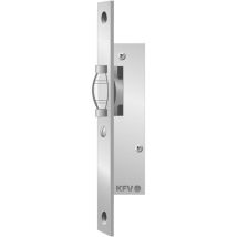 Serrure monopoint encastrée – KFV – 3569104128 – Acier inoxydable satiné, verrouillage pivotant n° 78 – Entraxe, Diamètre axe, Type de poignée, 