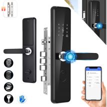 Sdlogal - Serrure Porte Empreinte Digitale Serrure de Porte Antivol Intelligente, Code de Mot de Passe Serrure Électronique, avec Intelligent