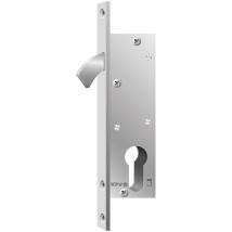 Serrure à mortaise pour porte coulissante n° 1627-PZ – Pêne dormant galvanisé – Boîtier galvanisé – Entraxe, Diamètre axe, Type de poignée, Percement,