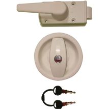 Serrure Multipoint En Applique Pour Porte 29mm – Sens D'Ouverture Droite – Fournie Avec Clés Et Barillet – Diamètre De Perçage 90mm – Zadi
