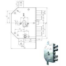 Serrure Sic.triplex Droit Cil. 2155g-01 Cr