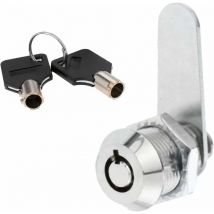 Serrure tubulaire en alliage de zinc pour tiroir de sécurité, cylindre de porte, boîte aux lettres, boîte à outils, serrure à 2 clés(20mm)