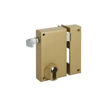 Devismes - Serrure verticale à Tirage pour profilé européen Bronze 72 mm Gauche Verticale x - Bronze