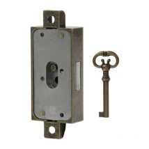 Lehmann - Serrure zamac laitonnée avec clé bronze - Sens : Gauche