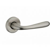 Paire de béquilles Junon pour porte, carré 7mm, nickelé brossé