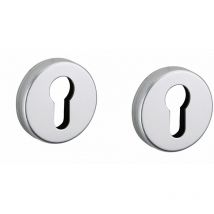 Paire de rosaces, trou de cylindre, argent