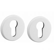 Paire de rosaces, trou de cylindre, blanc