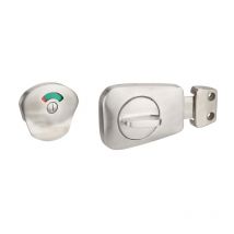 Serrurerie De Picardie - Verrou avec voyant libre/occupé pour wc, inox, porte de 40mm