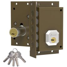 Cylindre de serrure Dorcas C922I – Rond haute sécurité – 5 clés de points de sécurité – Marron