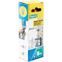 Rapid - M5 - Écrous à sertir pour vis Ø5mm - Blister de 20 + 1 Forêt Ø7mm - (5000672)