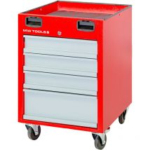 Mw Tools - Petite servante d'atelier 4 tiroirs rouge et grise compacte hauteur 775 mm idéale pour un établi MODK630/440