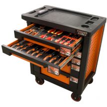 Fischer Darex - Servante d'atelier 6 tiroirs équipée 32 outils dans 6 modules