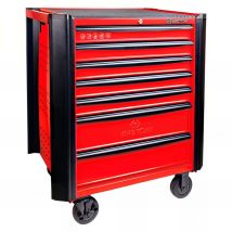 King Tony - Servante d'atelier vide bumper Rouge - 7 tiroirs - 820 x 475 x 940 mm