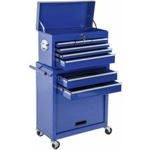 Helloshop26 - Servante d'atelier 8 tiroirs bleu