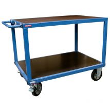Servante d'atelier charge lourde 1000 kg 1200 x 800 mm 2 plateaux - Fimm