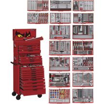 Servante d'atelier rouge édition 1011 pièces Mega Master set Teng Tools TCMM1011NV