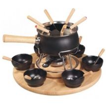 EVA - Service à fondue émaillée noir mat pcs.25