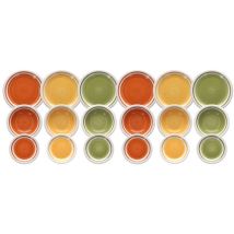 Servicio De Vajilla Otoño 18 Piezas Gres Multicolor