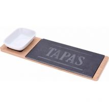 Excellent Houseware - Servier-set Mit Bambustablett, 30 X 10 Cm