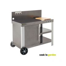 Outdoor Servierwagen - Nova 110 premium - Schneidebrett und Aufbewahrungsboxen-Cook in Garden