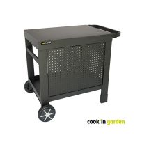 Outdoor Servierwagen - reva 80 - einfache Montage - schwarz-Cook in Garden