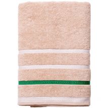 Serviette de bain 70x140cm 450GMS 100% coton beige à rayures - Beige