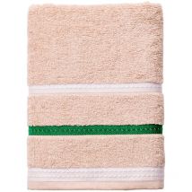 Serviette de toilette 50x90cm 450GSM 100% coton beige à rayures - Beige