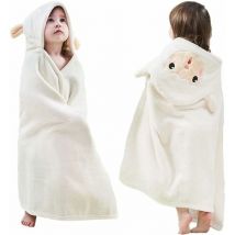 Serviette de Bain Bébé avec Capuche Grands Doux Absorbant Couverture Peignoir Douche Poncho Serviette pour Enfants Infantile Bambin