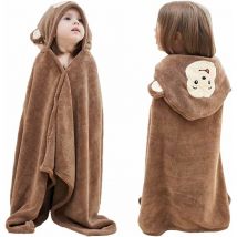 Serviette de Bain Bébé avec Capuche Grands Doux Absorbant Couverture Peignoir Douche Poncho Serviette pour Enfants Infantile Bambin