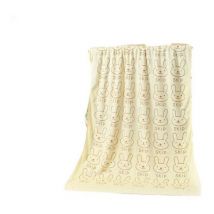 Serviette de bain en microfibre 70140 dessin animé absorbant imprimé doux adulte serviette de bain en relief uni (beige lapin)