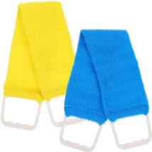 Serviette de bain naturelle de couleur unie, serviette de massage, bande exfoliante double face, bande de traction, ceinture de douche, serviette de