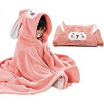 Serviette de bain ultra douce à capuche très absorbante pour enfants - Cadeau pour garçons et filles - Extra large : 70140cm - Rose