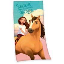 Serviette de plage 75x150 Spirit horse coton enfant coloré H23