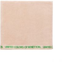 Benetton - united colors of . Serviette de Plage 90 x 160 cm 380 g/m² 100% Coton Velour Beige avec Logo Neutre be - beige
