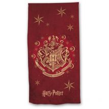 Serviette de plage Harry Potter - Blason Poudlard - 70 x 140 cm