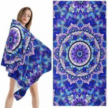 Serviette de Plage Microfibre Femme Serviette de Bain Drap de Plage Douce Serviette de Sport Séchage Rapide Grande Serviette Absorbant pour Voyage